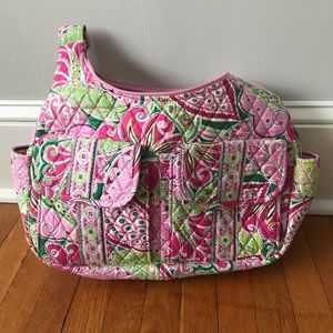 Vera Bradley Pink Pinkwheel large shoulder bag